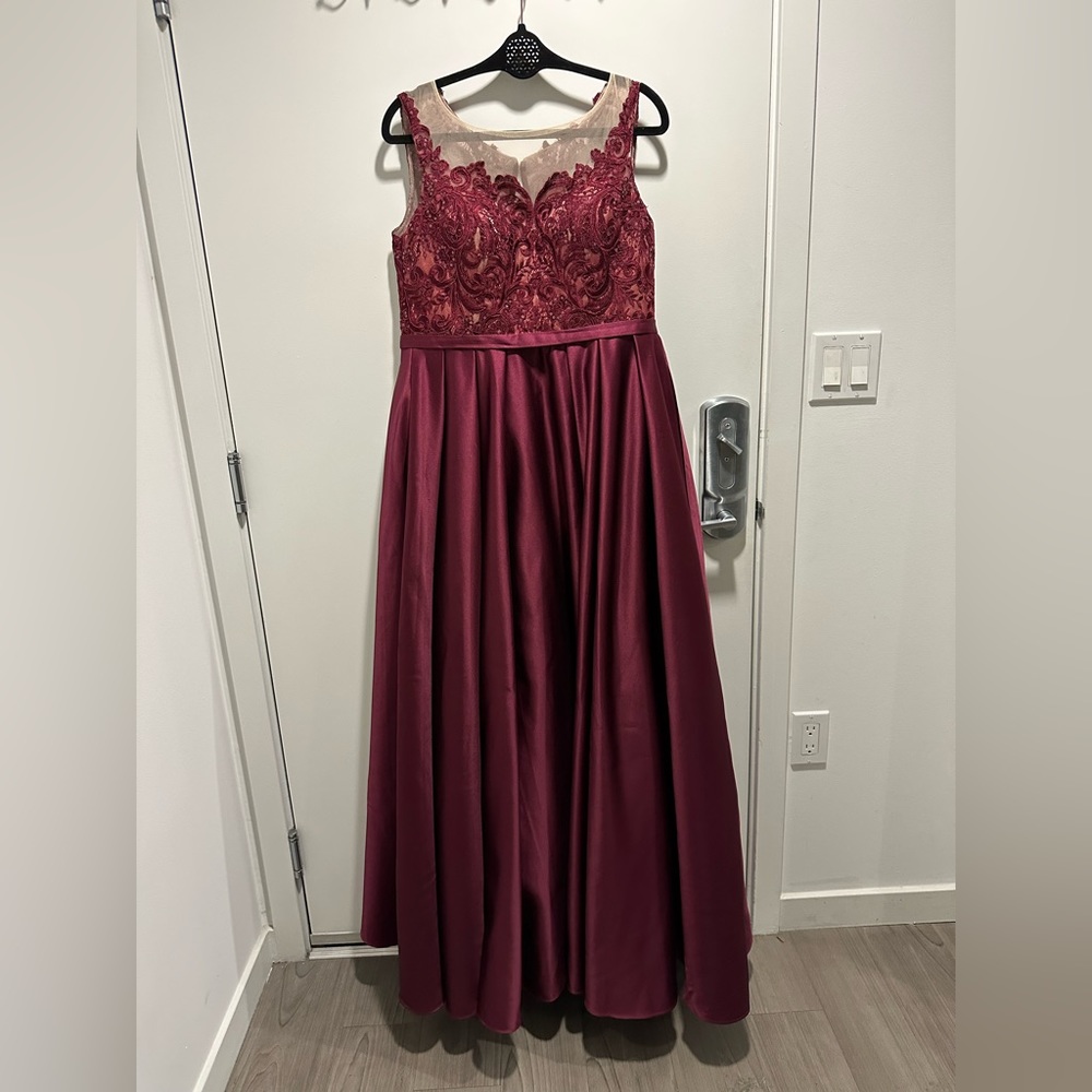 Selling this evening dress in the color Cabernet (wine), size - 8 from JJ house